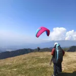 paraglider taking off